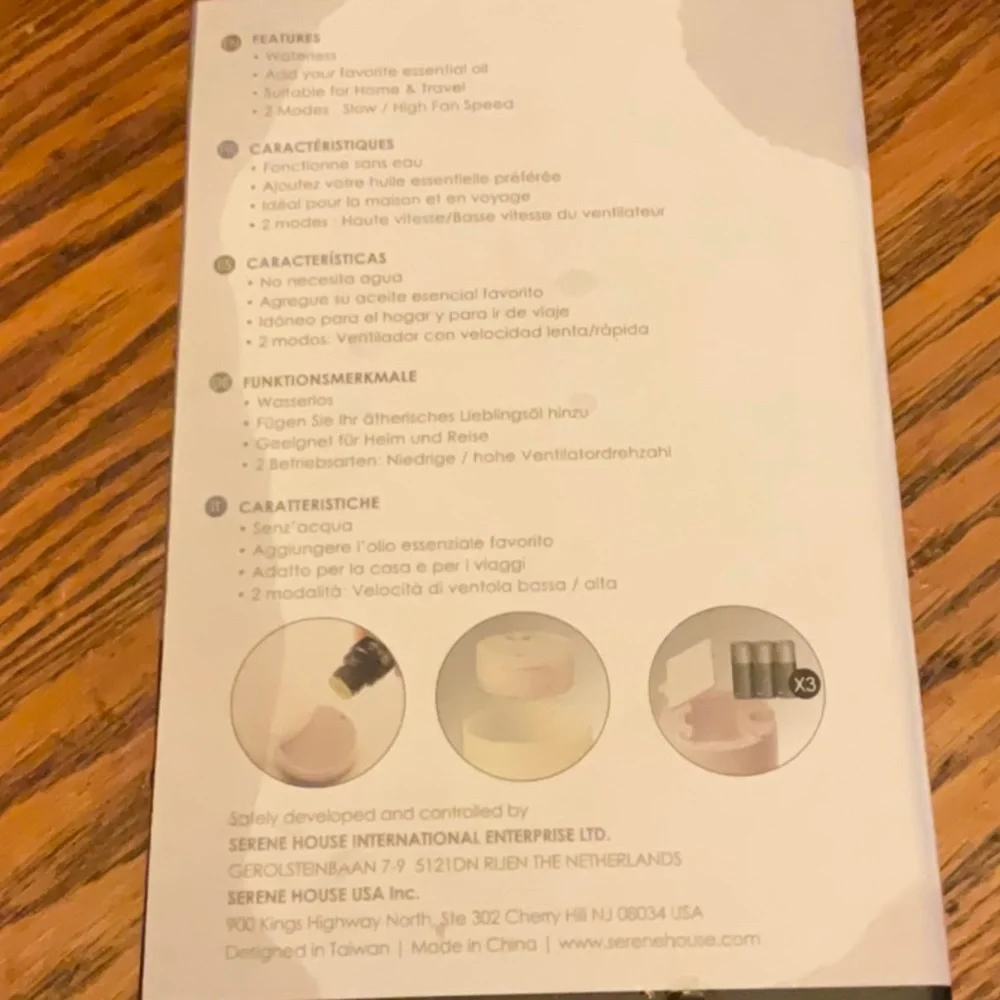 NWT Serene House Fan Diffuser
